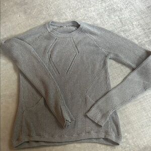 lululemon athletica Gray Knit Crew Neck Sweater